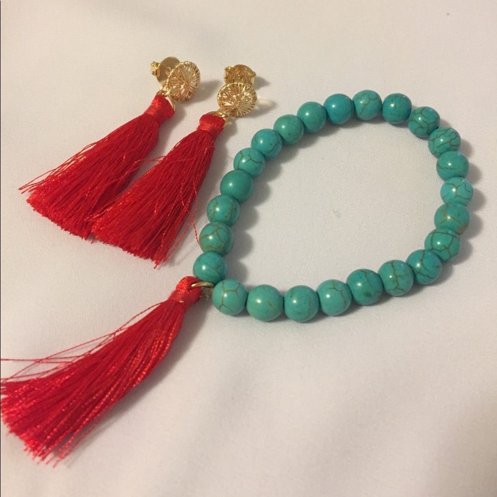 Bracelet + Earrings. 14k Gold filled